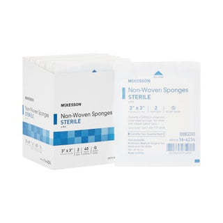 McKesson - Nonwoven Sponge Polyester / Rayon 4-Ply 3 X 3 Inch Square Sterile - 16-4234