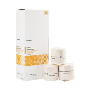 McKesson - Elastic Bandage 2 Inch X 5 Yard Standard Compression Hook and Loop Closure Tan NonSterile - 16-1033-2
