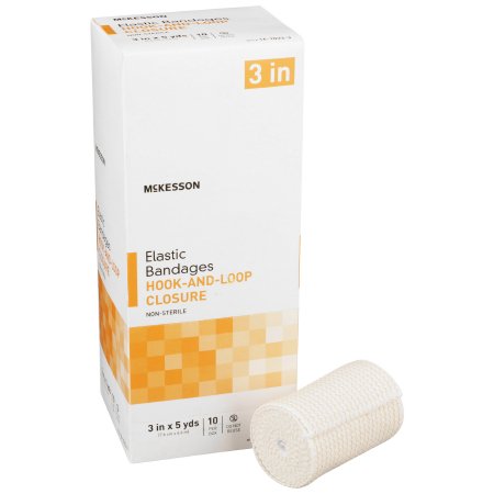 McKesson - Elastic Bandage 3 Inch X 5 Yard Standard Compression Hook and Loop Closure Tan NonSterile - 16-1033-3