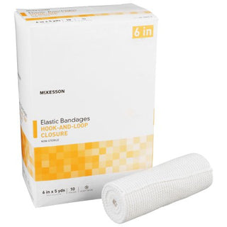McKesson - Elastic Bandage 6 Inch X 5 Yard Standard Compression Hook and Loop Closure Tan NonSterile - 16-1033-6