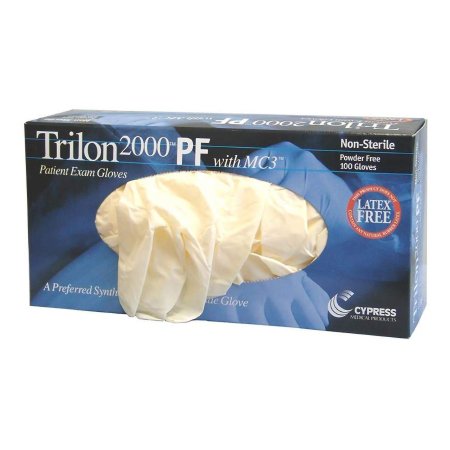 Trilon 2000 PF with MC3 - Exam Glove Small NonSterile Stretch Vinyl Standard Cuff Length Smooth Ivory Not Chemo Approved WITH PROP. 65 WARNING - 25-930