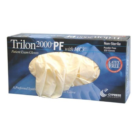 Trilon 2000 PF with MC3 - Exam Glove Large NonSterile Stretch Vinyl Standard Cuff Length Smooth Ivory Not Chemo Approved WITH PROP. 65 WARNING - 25-970