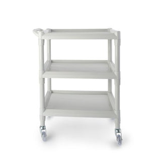 McKesson - Utility Cart Plastic 17.5 X 25.25 X 35 Inch Light Gray Shelves Outside: 25-1/4 X 17-1/2 Inch, Shelves Inside Flat Space: 15.88 X 15.67 Inch - 81-63530