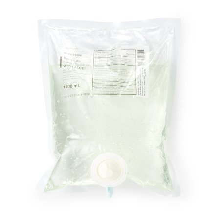 McKesson - Hand Sanitizer with Aloe 1,000 mL Ethyl Alcohol Gel Dispenser Refill Bag - 53-27036-1000