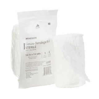 McKesson - Fluff Bandage Roll Cotton 6-Ply 3-2/5 Inch X 3-3/5 Yard Roll Shape Sterile - 16-4263