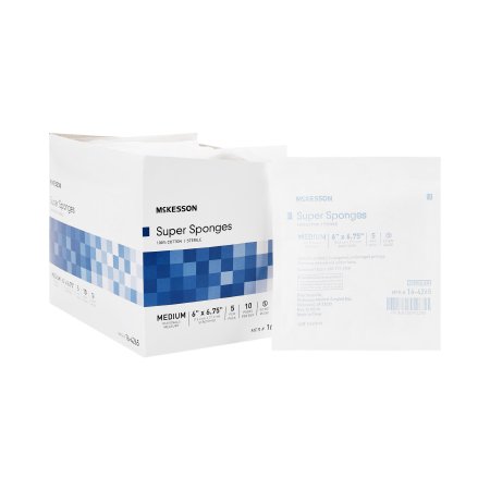 McKesson - Fluff Dressing Cotton 6 X 6-3/4 Inch Rectangle Sterile - 16-4265