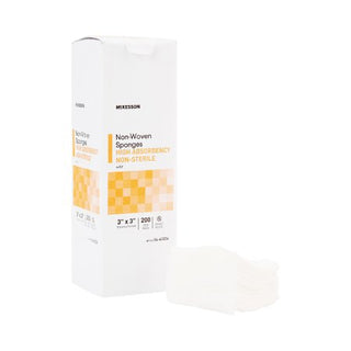 McKesson - Nonwoven Sponge Polyester / Rayon 4-Ply 3 X 3 Inch Square NonSterile - 16-40334