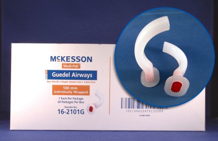 McKesson - Oropharyngeal Airway Guedel 60 mm Length Black - 16-261G