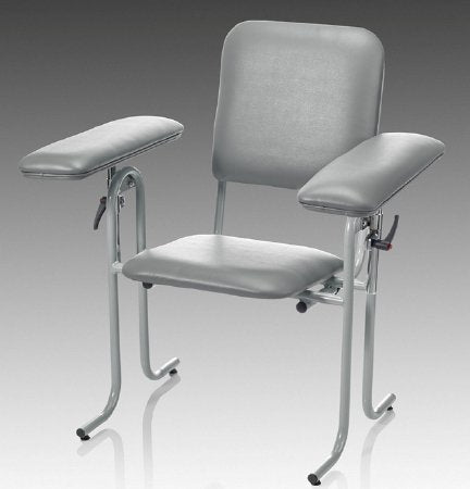 McKesson - Blood Drawing Chair Double Fixed Armrests Gray - 63-20USU-2