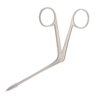 McKesson Argent - Ear Forceps Hartmann 3-1/2 Inch Length Surgical Grade Stainless Steel NonSterile Finger Ring Handle Serrated Alligator Tip - 43-1-209