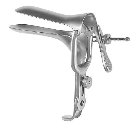 McKesson Argent - Vaginal Speculum Graves NonSterile Surgical Grade Stainless Steel Small Double Blade Duckbill Reusable Without Light Source Capability - 43-1-303