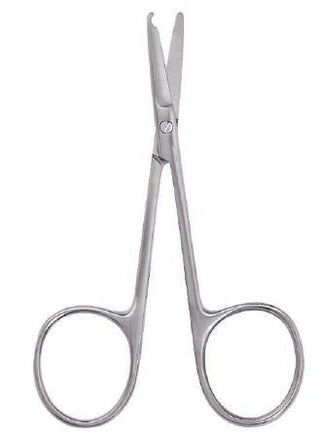 McKesson Argent - Suture Scissors Littauer Jr 4-1/2 Inch Surgical Grade Stainless Steel NonSterile Finger Ring Handle Straight Blunt Tip / Blunt Tip - 43-1-352