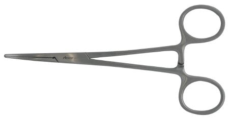 McKesson Argent - Hemostatic Forceps Crile 5-1/2 Inch Length Surgical Grade Stainless Steel NonSterile Ratchet Lock Finger Ring Handle Curved - 43-1-452
