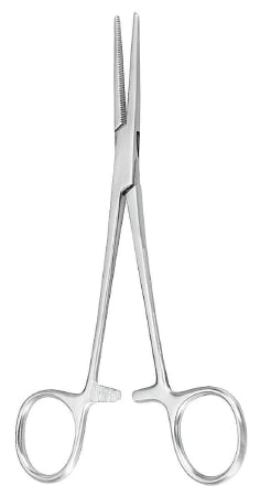 McKesson Argent - Hemostatic Forceps Crile 6-1/4 Inch Length Surgical Grade Stainless Steel NonSterile Ratchet Lock Finger Ring Handle Straight - 43-1-458