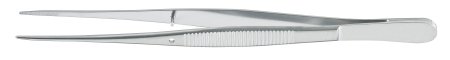 McKesson Argent - Dressing Forceps Semken 5 Inch Length Surgical Grade Stainless Steel NonSterile NonLocking Thumb Handle Curved Serrated Tips - 43-1-749