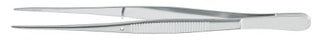 McKesson Argent - Dressing Forceps Semken 5 Inch Length Surgical Grade Stainless Steel NonSterile NonLocking Thumb Handle Curved Serrated Tips - 43-1-749