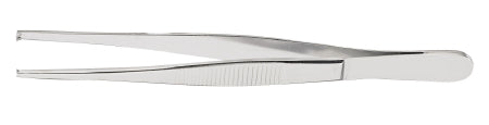 McKesson Argent - Tissue Forceps 4-1/2 Inch Length Surgical Grade Stainless Steel NonSterile NonLocking Thumb Handle 1 X 2 Teeth - 43-1-753