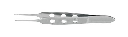 McKesson Argent - Tissue Forceps Bishop-Harmon 3-3/8 Inch Length Surgical Grade Stainless Steel NonSterile NonLocking Thumb Handle Straight 0.7 mm Wide Tips with 1 X 2 Teeth - 43-1-764