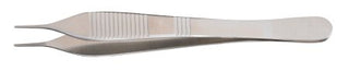 McKesson Argent - Dressing Forceps Adson 4-3/4 Inch Length Surgical Grade Stainless Steel NonSterile NonLocking Thumb Handle Straight Delicate Serrated Tips - 43-1-772
