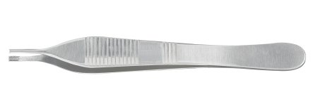McKesson Argent - Tissue Forceps Adson-Brown 4-3/4 Inch Length Surgical Grade Stainless Steel NonSterile NonLocking Thumb Handle Straight 7 X 7 Side Grasping Teeth - 43-1-778