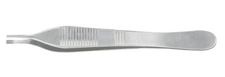 McKesson Argent - Tissue Forceps Adson-Brown 4-3/4 Inch Length Surgical Grade Stainless Steel NonSterile NonLocking Thumb Handle Straight 7 X 7 Side Grasping Teeth - 43-1-778