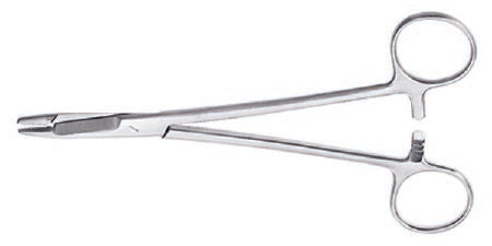 McKesson Argent - Needle Holder 6-1/2 Inch Length Serrated Jaws Finger Ring Handle - 43-1-877