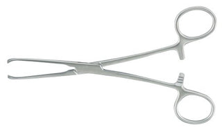 McKesson Argent - Tissue Forceps Allis 6 Inch Length Surgical Grade Stainless Steel NonSterile Finger Ring Handle 5 X 6 Teeth - 43-1-934