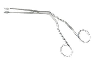 McKesson - Catheter Forceps Magill 9 Inch Length Office Grade Stainless Steel NonSterile NonLocking Finger Ring Handle Straight Extra Narrow 0.9 mm Alligator Jaws - 43-2-289