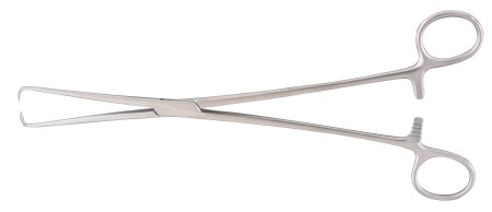 McKesson - Uterine Tenaculum Forceps Schroeder-Braun 9-3/4 Inch Length Office Grade Stainless Steel NonSterile Finger Ring Handle Straight - 43-2-386