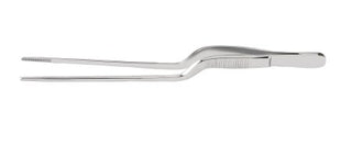 McKesson - Dressing Forceps Gruenwald-Jansen 6-1/2 Inch Length Office Grade Stainless Steel NonSterile NonLocking Bayonet Handle Serrated Tip - 43-2-605