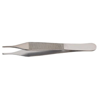 McKesson - Tissue Forceps Adson 4-3/4 Inch Length Office Grade Stainless Steel NonSterile NonLocking Thumb Handle 1 X 2 Teeth - 43-2-775