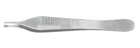 McKesson - Tissue Forceps Adson-Brown 4-3/4 Inch Length Office Grade Stainless Steel NonSterile NonLocking Thumb Handle Straight 7 X 7 Side Grasping Teeth - 43-2-778