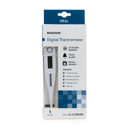 McKesson - Digital Stick Thermometer Oral Probe Handheld - 16-413BKGM