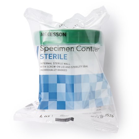 McKesson - Specimen Container 120 mL (4 oz.) Screw Cap Sterile - 16-9526