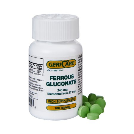 Geri-Care - Mineral Supplement Iron 240 mg Strength Tablet 100 per Bottle - 724-01-GCP