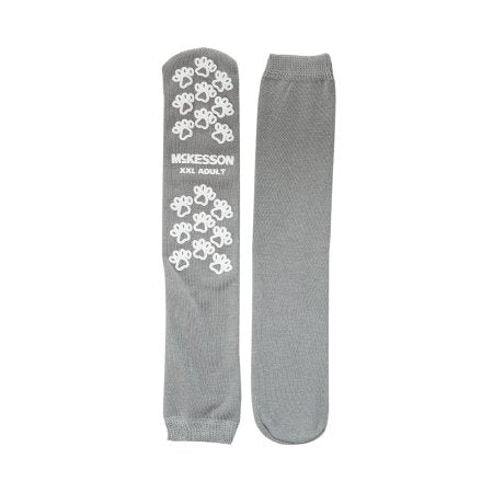 McKesson Terries - Slipper Socks 2X-Large Gray Above the Ankle - 40-3800