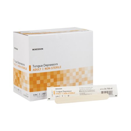McKesson - Tongue Depressor 6 Inch Length Wood - 24-705-W