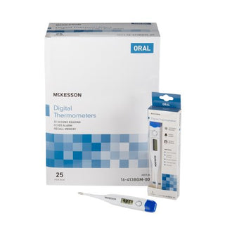 McKesson - Digital Stick Thermometer Oral Probe Handheld - 16-413BGM-00