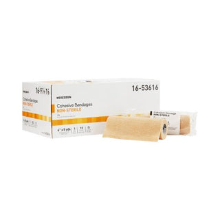 McKesson - Cohesive Bandage 6 Inch X 5 Yard Standard Compression Self-adherent Closure Tan NonSterile - 16-53616
