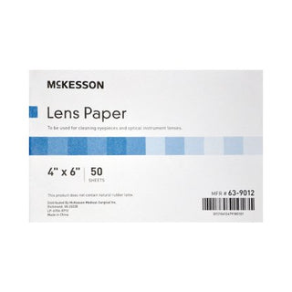 McKesson - Lens Cleaner for Optical Instruments Soft, Thin 4 Inch x 6 Inch Paper Sheets Cleaning microscope eyepieces and Lenses - 63-9012