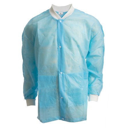 PRETECT - Lab Jacket Blue Large Hip Length Disposable - 33-160