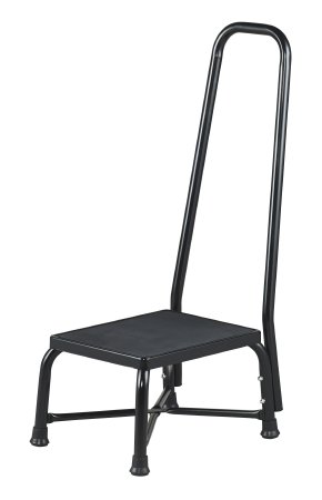 McKesson - Step Stool with Handrail Bariatric 1 Step Powder Coated Steel Frame 8-3/4 Inch Step Height - 81-21220