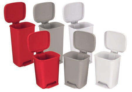 McKesson - Trash Can 52 Quart Rectangular Beige Plastic Step On - 81-25268