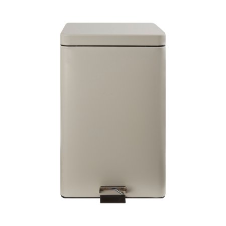 McKesson - Trash Can with Plastic Liner 32 Quart Square Beige Steel Step On - 81-35268
