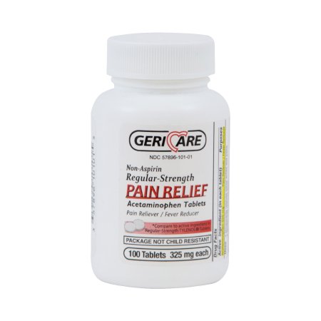 Geri-Care - Pain Relief 325 mg Strength Acetaminophen Tablet 100 per Bottle - 60-101-01
