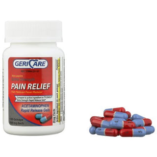 McKesson Brand - Pain Relief 500 mg Strength Acetaminophen Gelcap 100 per Bottle - 251-01-GCP