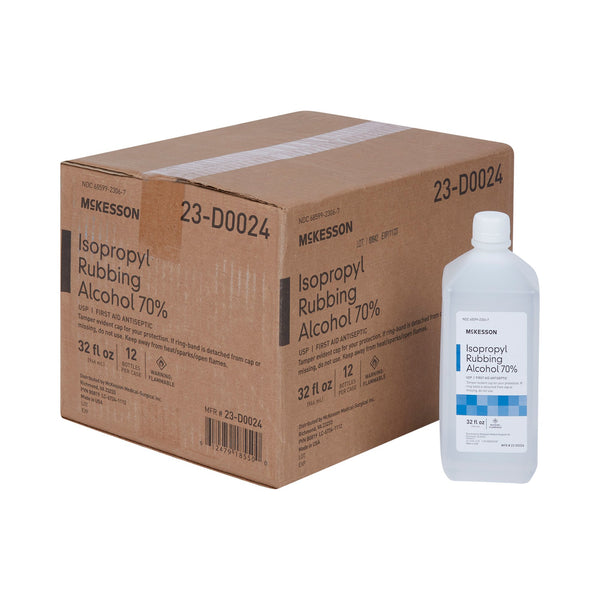 Mckesson Antiseptic Isopropyl Alcohol Topical Liquid 32 oz. Bottle - 23-D0024
