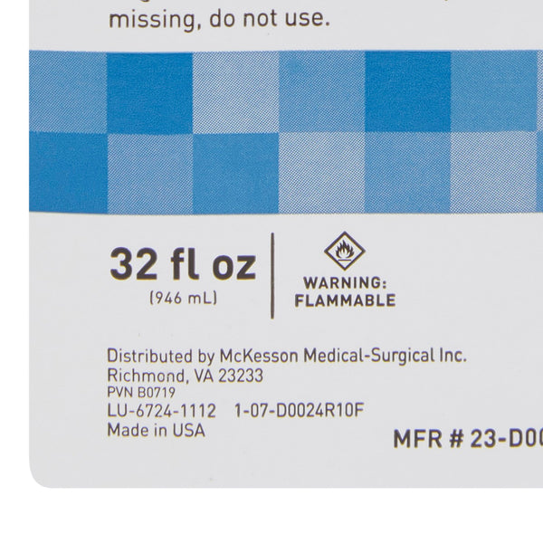 Mckesson Antiseptic Isopropyl Alcohol Topical Liquid 32 oz. Bottle - 23-D0024
