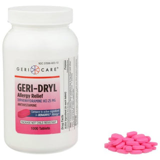 Geri-Care - Allergy Relief 25 mg Strength Tablet 1,000 per Bottle - 681-10-GCP