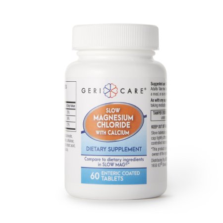 Geri-Care - Mineral Supplement Calcium / Magnesium Chloride 236mg -142 mg - 400 mg Strength Tablet 60 per Bottle - 635-06-GCP